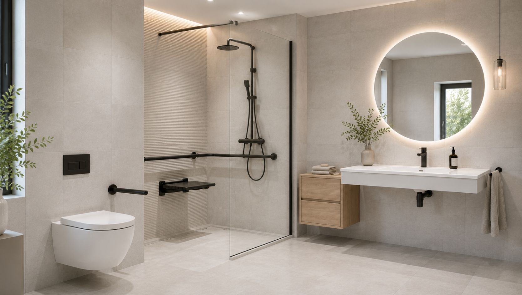Salle de bain accès PMR